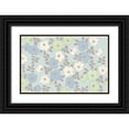 thumbnail image 1 of Allen, Candace 24x17 Black Ornate Wood Framed with Double Matting Museum Art Print Titled - Blue Flowers and Linen, 1 of 4