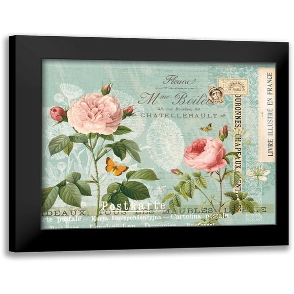 Allen, Candace 24x20 Black Modern Framed Museum Art Print Titled - Garden Botanical Mint