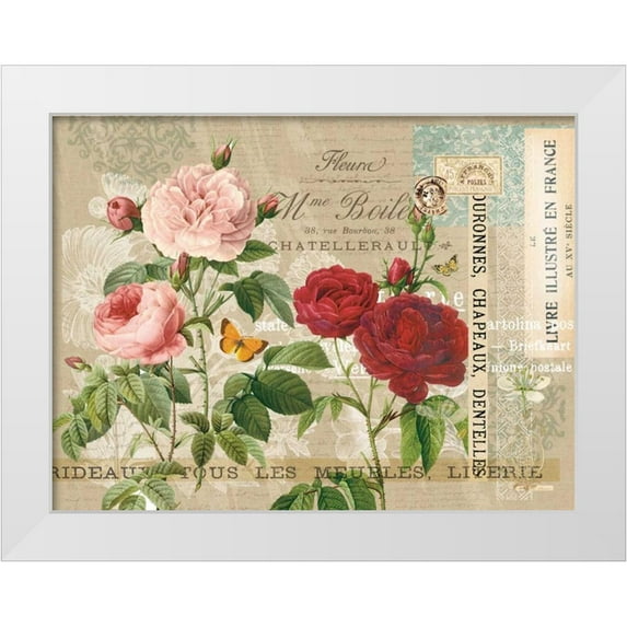 Allen, Candace 32x25 White Modern Wood Framed Museum Art Print Titled - Garden Botanical Taupe