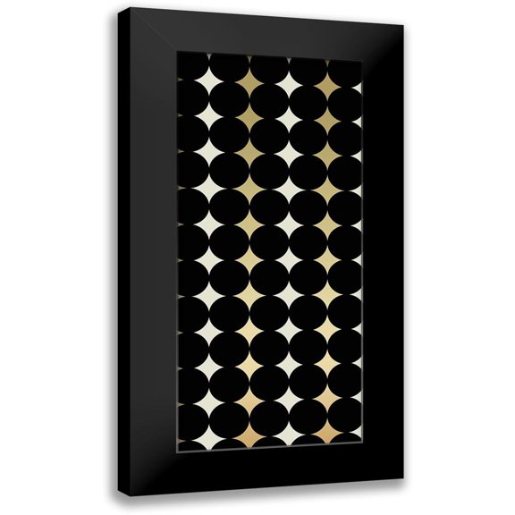 Allen, Candace 8x14 Black Modern Framed Museum Art Print Titled - Geo Black and Gold 3