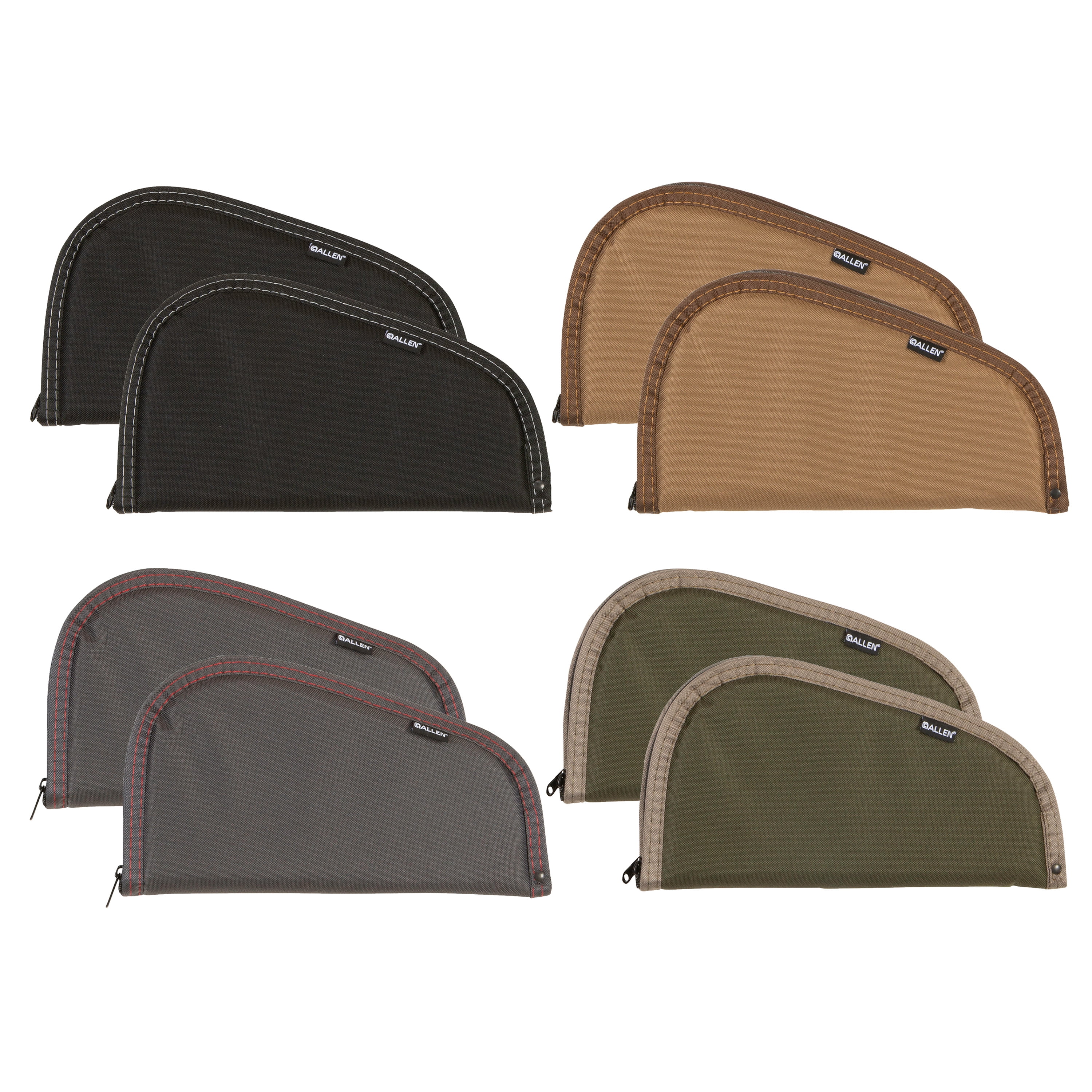 Allen Company 11" Assorted Earth Tones Handgun Case, 2-Pack