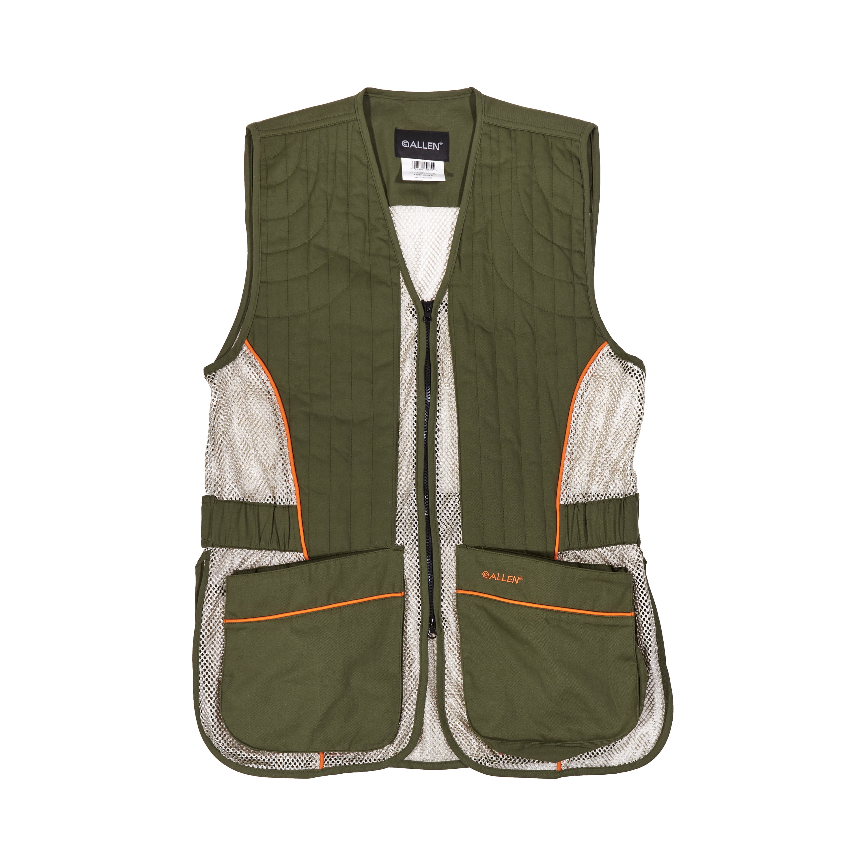 Allen Company Ace Shooting Vest, Ambidextrous, Med & Large, Green Olive, Cotton & Polyester Unisex