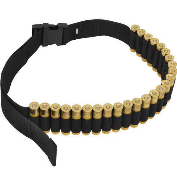 Allen Company Adjustable 52" Shotgun Ammunition Belt, 12 Gauge, 25 Shells, Black, Polyester, 1 Ct