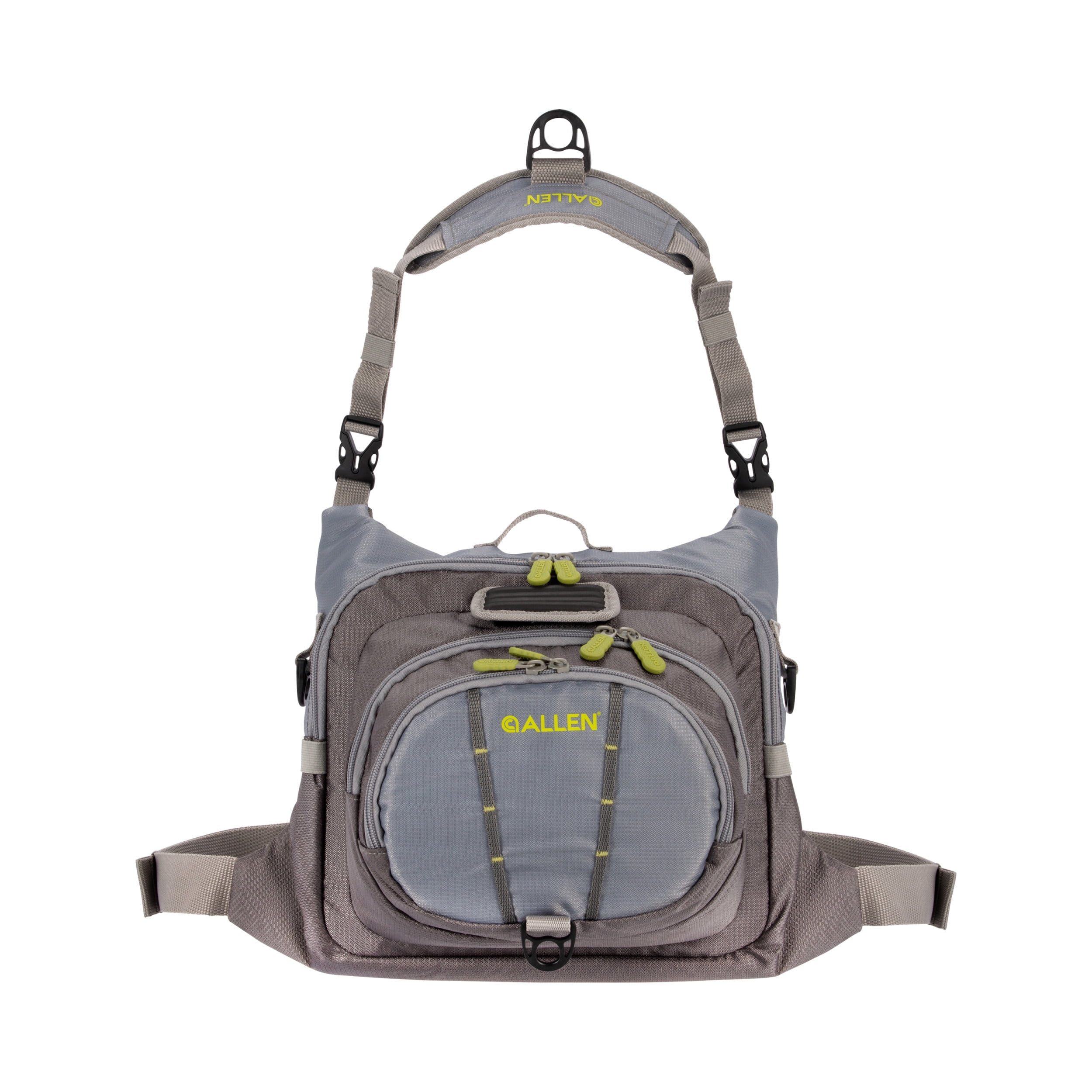 Allen Company Boulder Creek Fly Fishing Chest Pack, Gray/Lime 