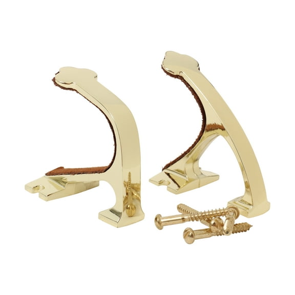 Allen Company Brass Wall Mount Gun Hanger Hook Set, Fits Most 12,20-Gauge & Firearms