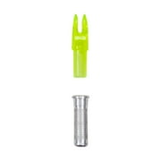 Allen Company Carbon Arrow Press-In Nocks & Inserts, Aluminum, 6-Pack, Fits Most Carbon Arrows, Green