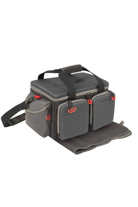 Competitor Premium Molded Lockable Range Bag, Internal Tote & Fold-Up Gun Mat, Gray