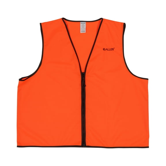 Allen Company Deluxe Blaze Orange Hunting Vest, XL, Zipper Closure, Unisex, Model 2055A