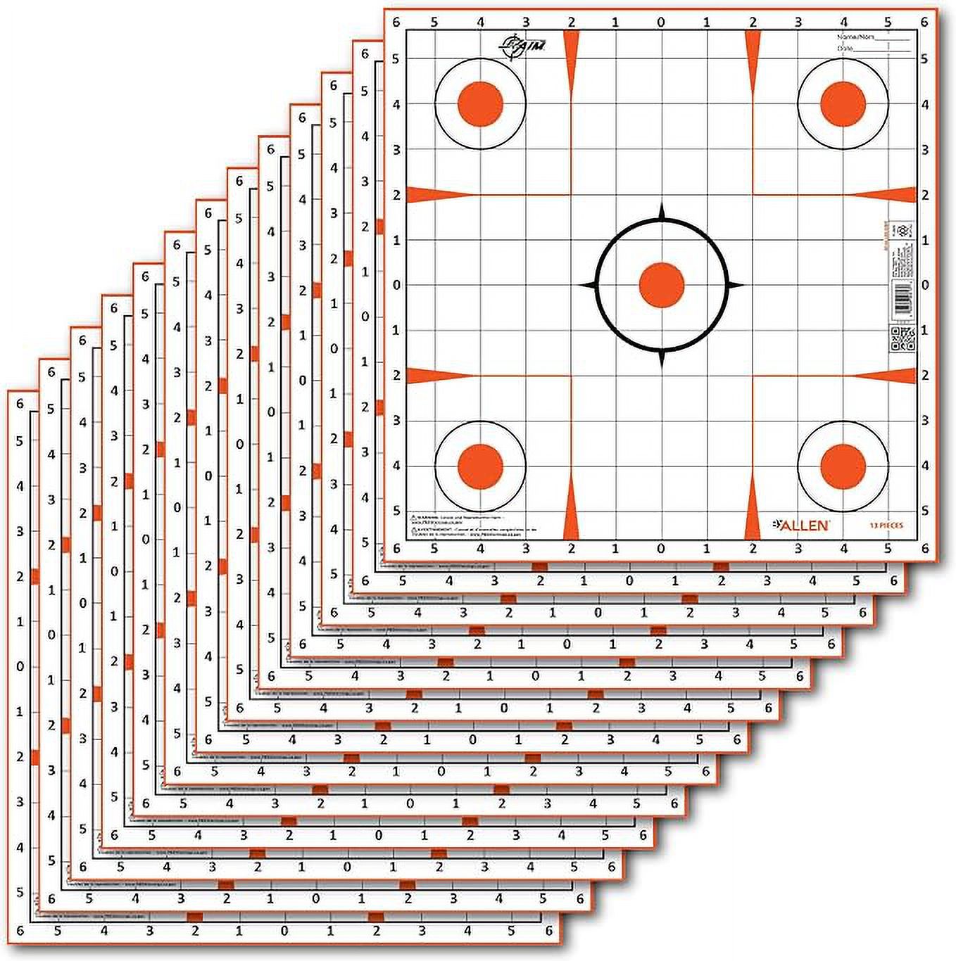 Allen Company EZ Aim 12 inch Square Sightin Grid Paper Shooting Target