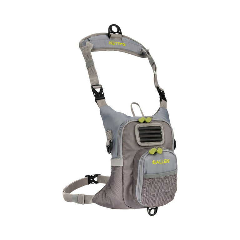 Allen Company Fall River Fly Fishing Chest Pack, Gray/Lime