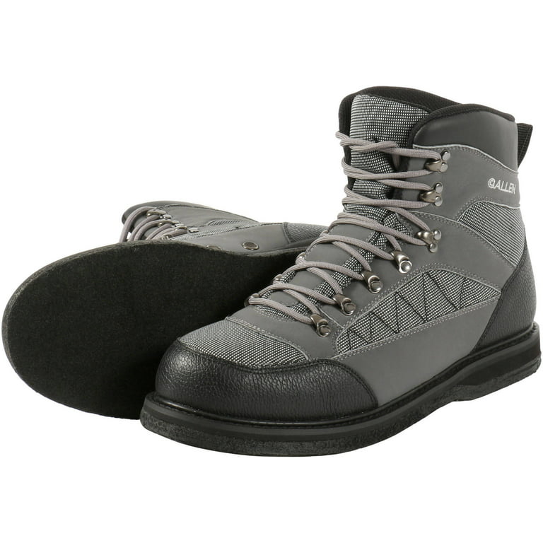 Allen Company Granite River Mens Felt Sole Wading Boots, Size 10, Gray 