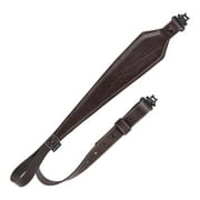 Allen Company Heritage Plain Dark Leather Gun Sling, Adjusts 28 to 35 In, Mahogany