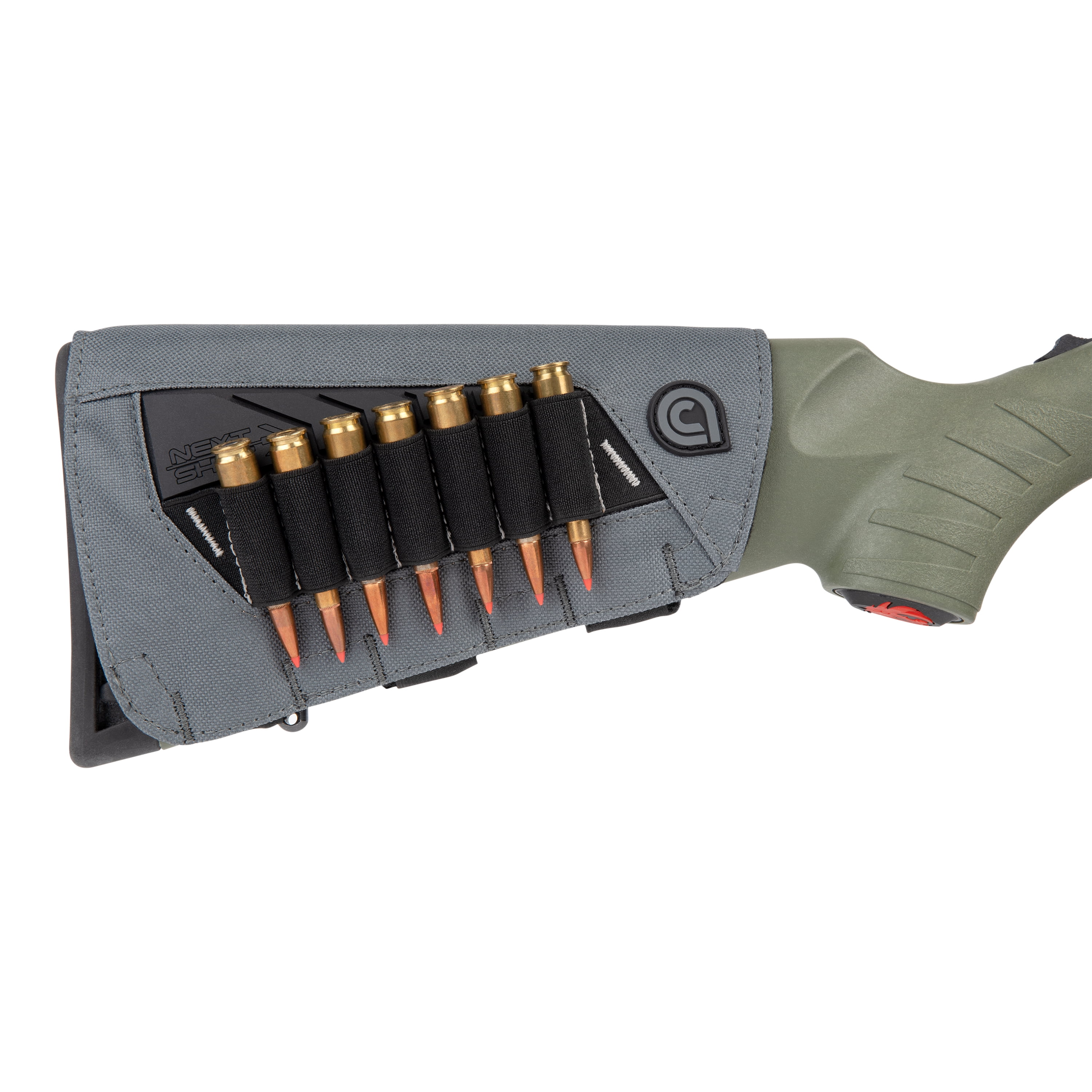 Allen Company Next Shot Bridger Buttstock Carrier, Holds 7 Cartridges, Gray