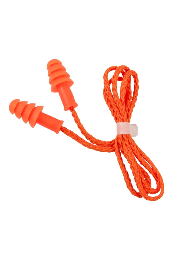 Deluxe Reusable Hearing Protection Earplugs 1-Pair Orange