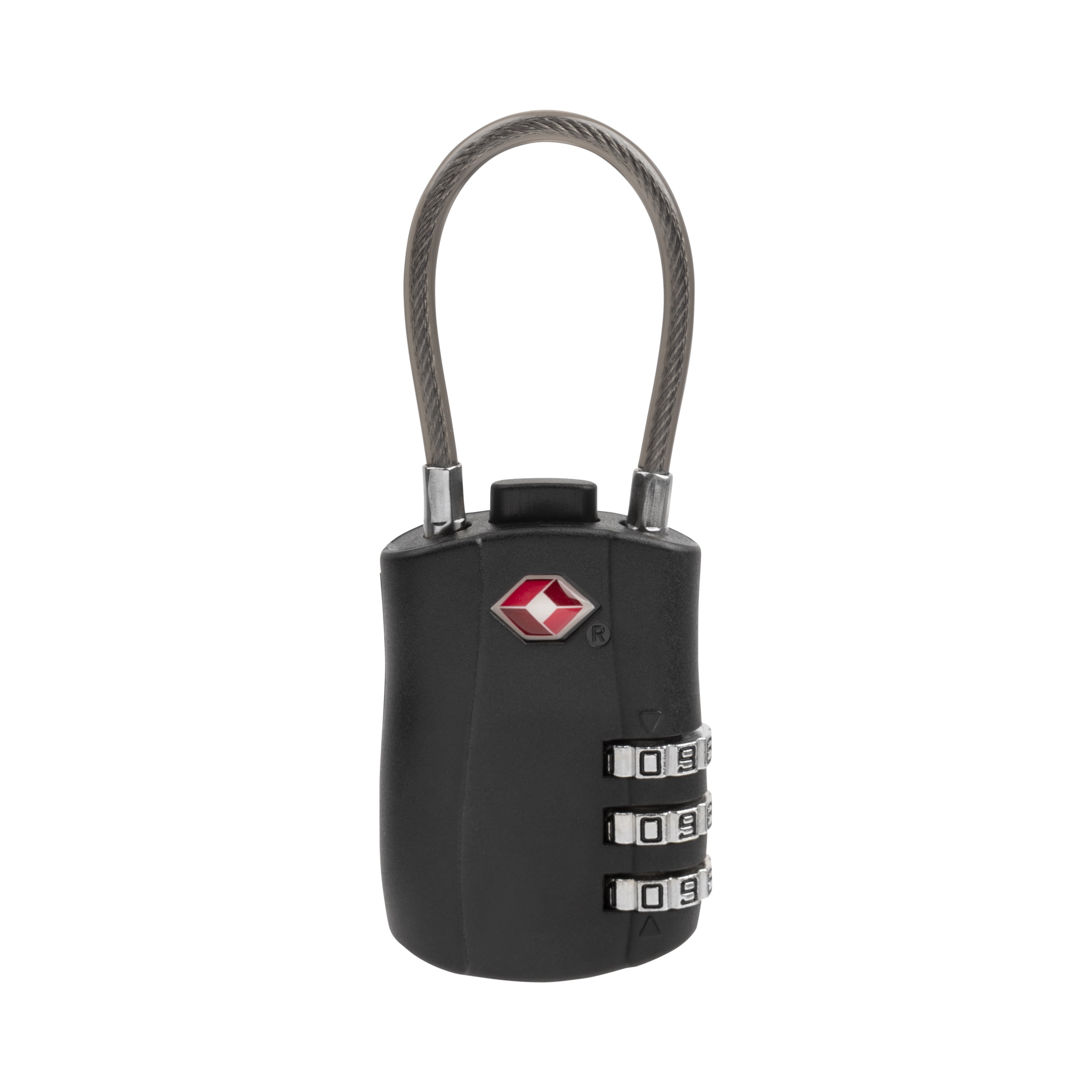 けるちゃ Allen Company TSA Lock with Combination, Black Steel Cable Lock