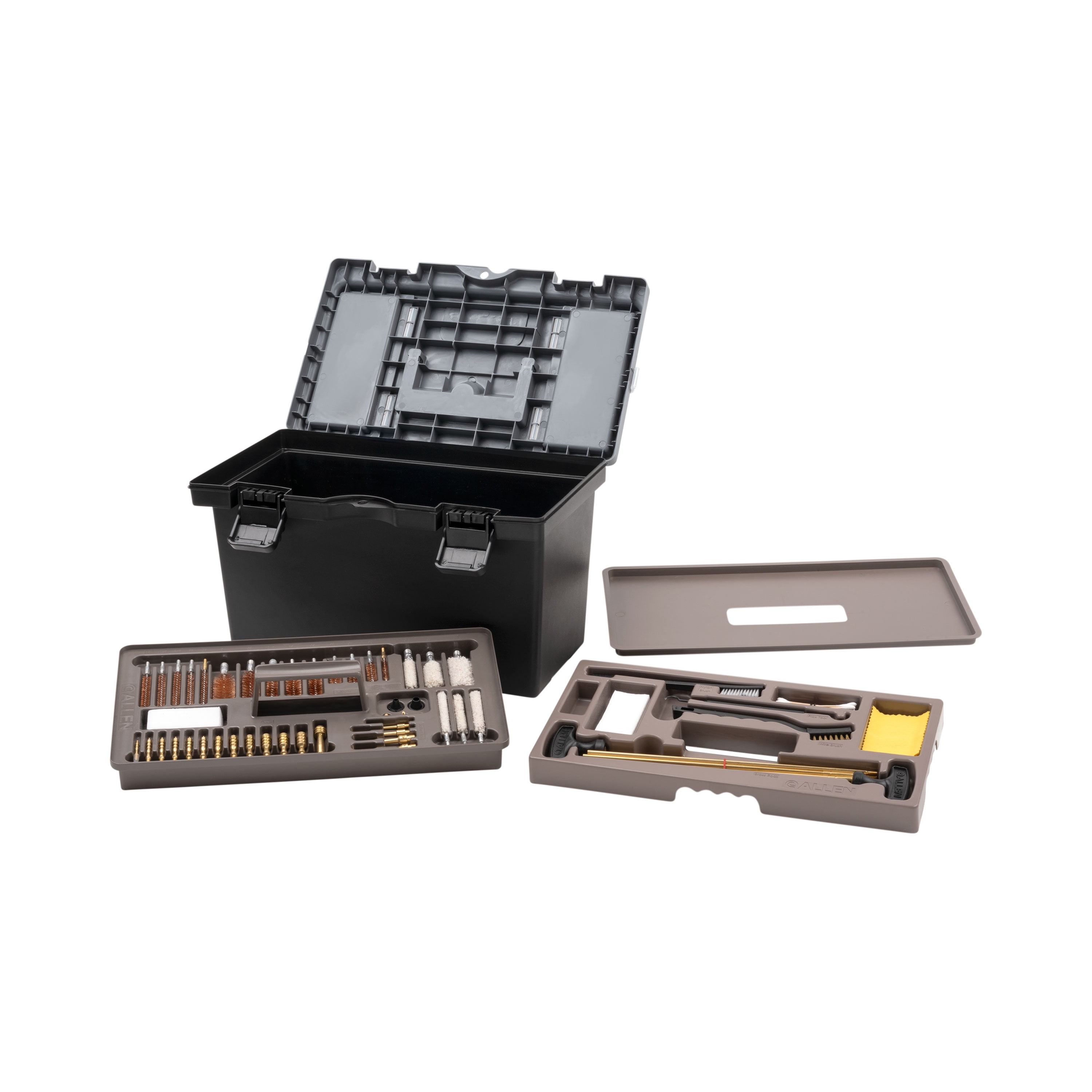 best fishing tackle box for gun cleaning kit Allen Company Universal and Tool - Rifle, Shotgun, and Handgun Cleaner - 65-Piece - Firearm Accessories Men and Women - Care and Maintenance purpose receiver brushes Flambeau Gun Maintenance Tool Box