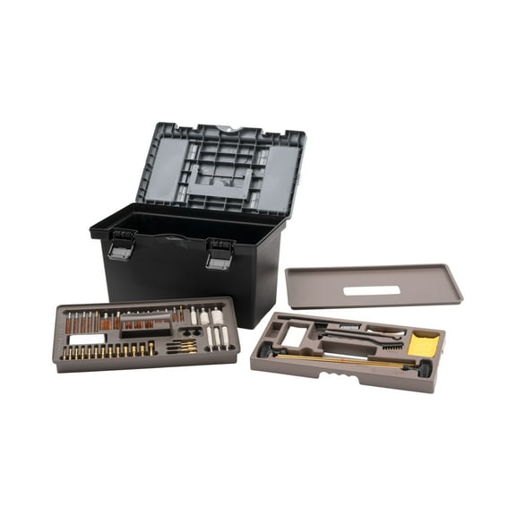 Allen Company Universal Gun Cleaning Kit Tool Box - Firearm, 12,20-Gauge - 65-Piece, Black