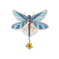 thumbnail image 1 of Allen Designs Blue Dragonfly Wall Clock, 1 of 1