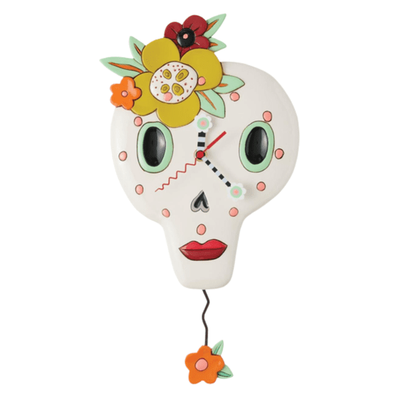 Allen Designs Bonita Bone Skull Clock