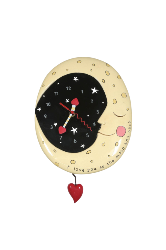 Moon and Back Wall Clock