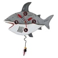 thumbnail image 1 of Allen Designs P1378 Surf AtYour Own Risk Shark Pendulum Wall Clock 13.25", 1 of 1