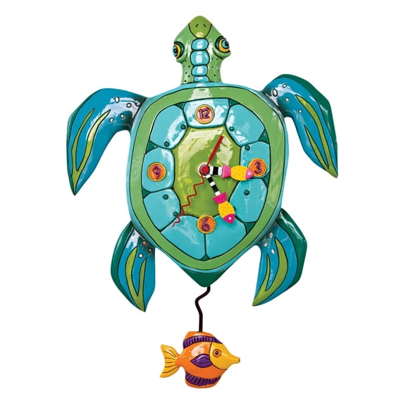 Allen Designs P1858 Whimsical Turtle Pendulum Wall Clock Sup Dude?