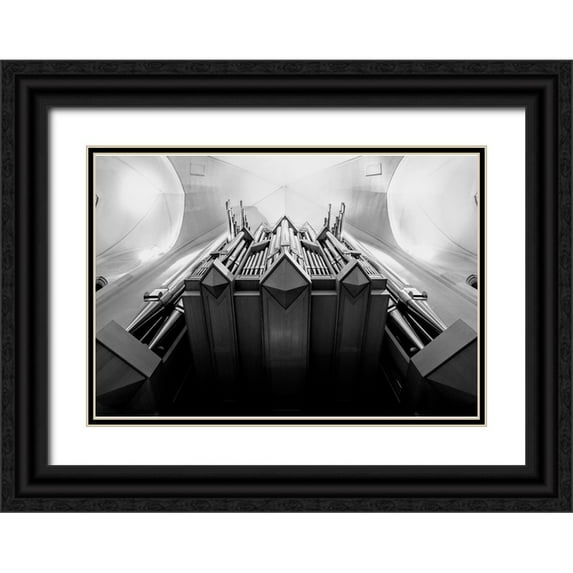 Allen, Elizabeth 14x11 Black Ornate Wood Framed with Double Matting Museum Art Print Titled - The Hallgrimskirkja Organ