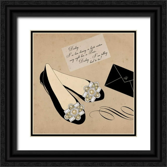 Allen, Elizabeth 20x20 Black Ornate Wood Framed with Double Matting Museum Art Print Titled - Hello Darling 2
