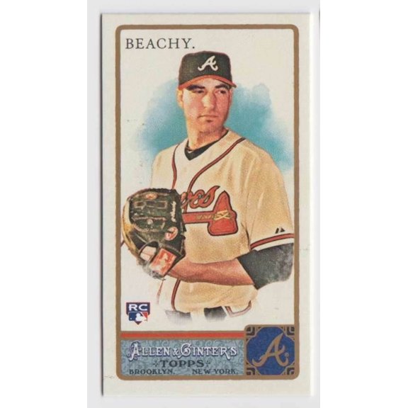 Allen & Ginter Mini Ginter Back Brandon Beachy #151 Rookie Braves Parallel Base Set Baseball Card Atlanta Braves MLB Baseball Trading Card