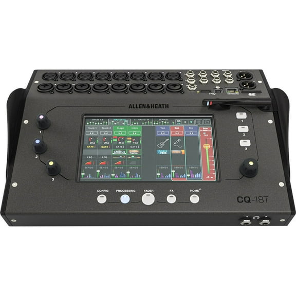 Allen & Heath CQ-18T Ultra-Compact 18-Channel Digital Mixer with 7" Touchscreen