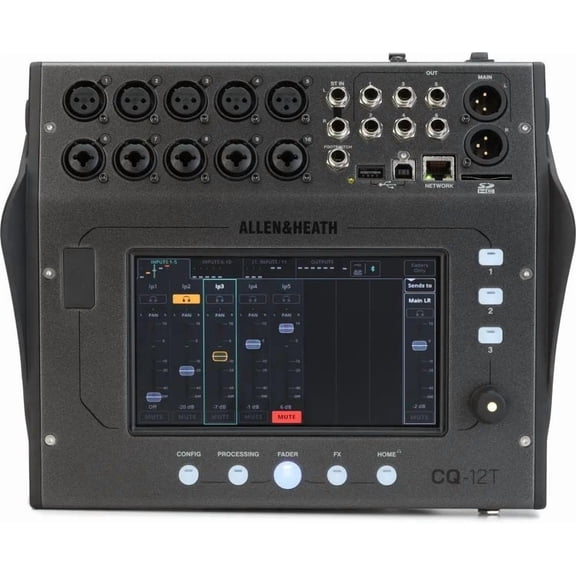 Allen & Heath CQ-18T Ultra-Compact 18-Channel Digital Mixer with 7" Touchscreen