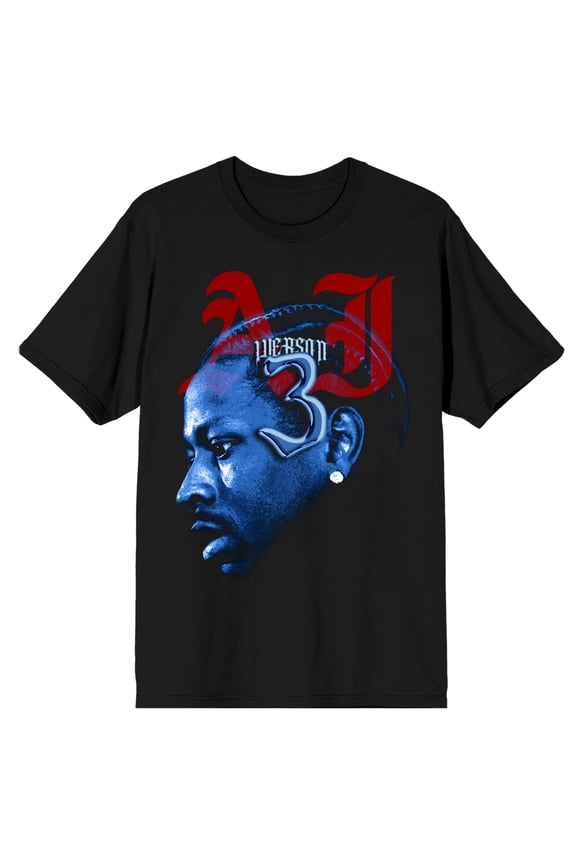 Allen Iverson AJ 3 Adult Black Crew Neck Short Sleeve T-shirt - 5XL