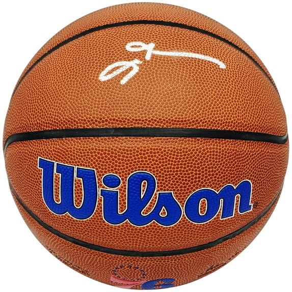 Allen Iverson Autographed Philadelphia 76ers Logo Basketball Beckett BAS Witness 232870