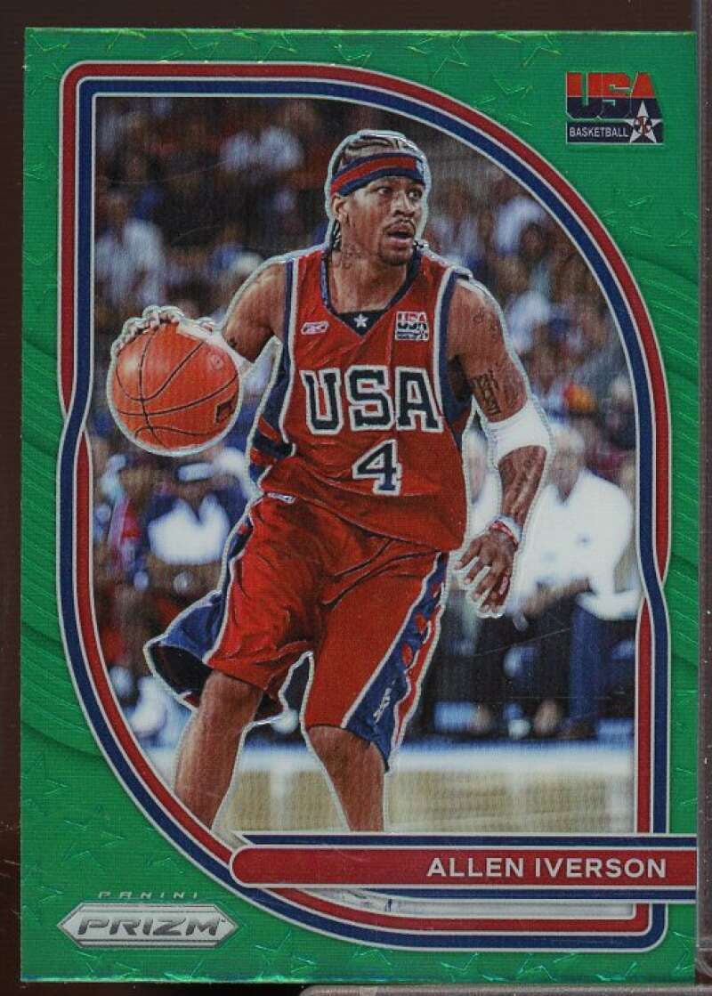 2020-21 panini prizm Allen Iverson Gold Wave Prizm カード SP