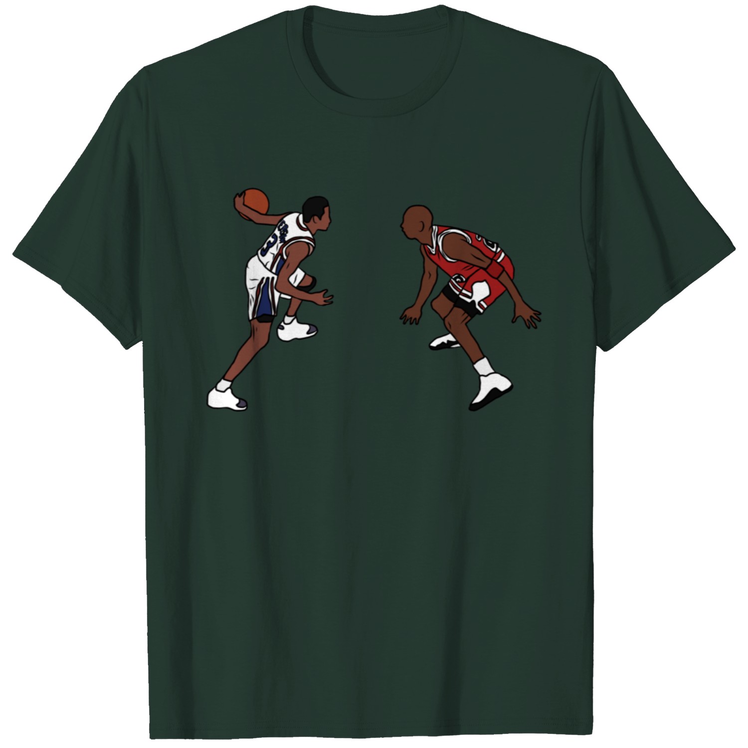 Allen Iverson Crosses Over Michael Jordan Tshirt, Unisex Cotton T