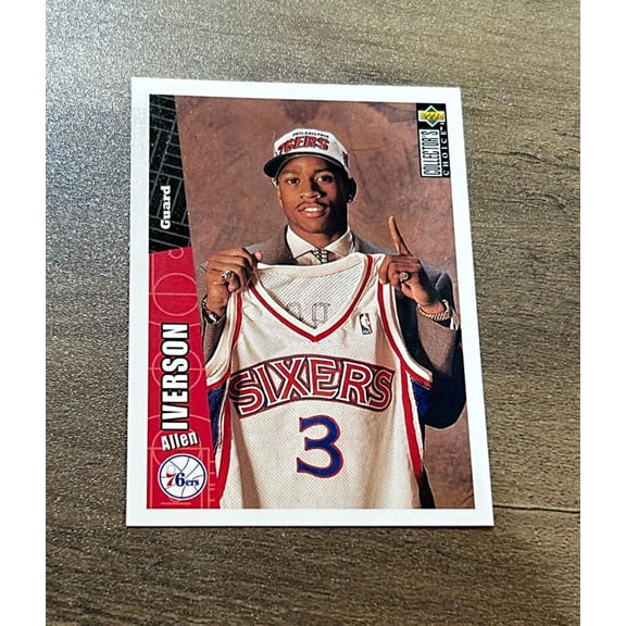 Allen Iverson NBA Philadelphia 76ers 1996-97 Collector's Choice 301 Rookie trading card