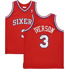 Allen Iverson Philadelphia 76ers Autographed Mitchell & Ness Red 2002-2003 Swingman Jersey