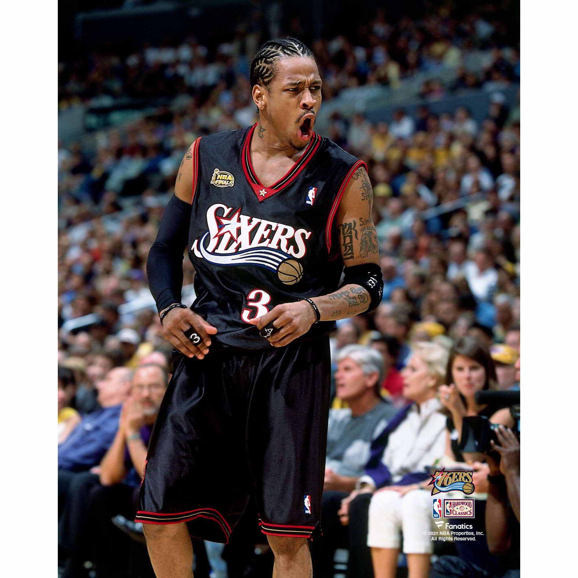 Allen Iverson Philadelphia 76ers Unsigned 2001 NBA Finals Screaming