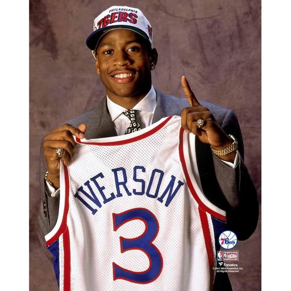 Allen Iverson Philadelphia 76ers Unsigned Draft Night #1 Overall Pick Portrait Photograph