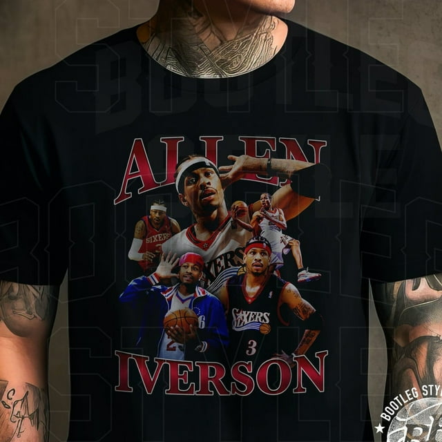 Allen Iverson Shirt for Men Women Vintage Basketball Shirt Bootleg T