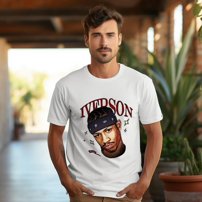Allen Iverson T Shirt The Answer Portrait Painting Vintage Basketball Style 90 S Vibe T Shirt Walmart