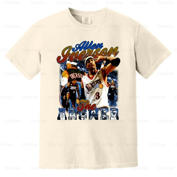 Allen Iverson The Answer Vintage 90s Basketball Rap Sports Icon Comfort Color T-Shirt V40922 Unisex, up to 4XL