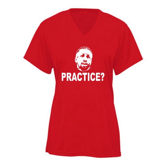 Allen Iverson We Talkin Bout Practice Philadelphia LADIES V-NECK Shirt T-Shirt