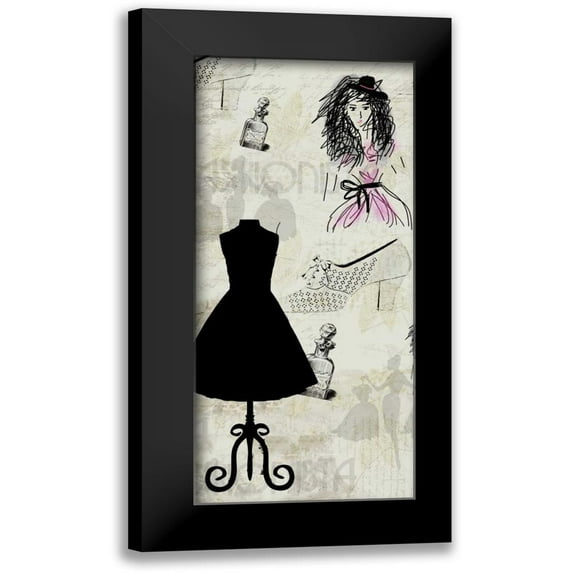 Allen, Kimberly 10x18 Black Modern Framed Museum Art Print Titled - Fashion-ista 1