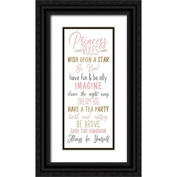 Allen, Kimberly 10x18 Black Ornate Wood Framed with Double Matting Museum Art Print Titled - A True Princess 5