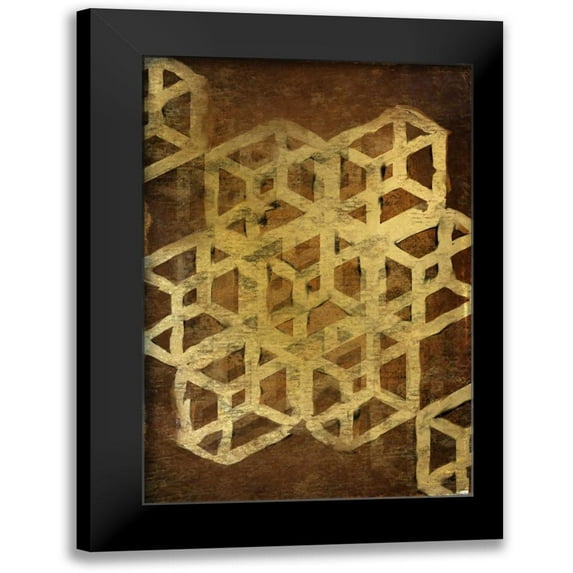 Allen, Kimberly 11x14 Black Modern Framed Museum Art Print Titled - Geo Gold 1
