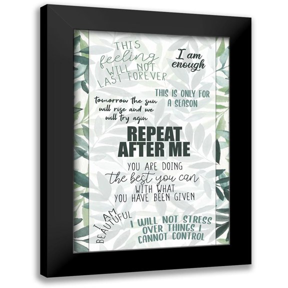 Allen, Kimberly 11x14 Black Modern Framed Museum Art Print Titled - Repeat After Me