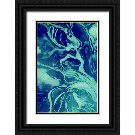 Allen, Kimberly 11x14 Black Ornate Wood Framed with Double Matting Museum Art Print Titled - Cosmic B