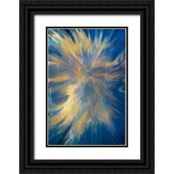 Allen, Kimberly 11x14 Black Ornate Wood Framed with Double Matting Museum Art Print Titled - Golden Burst of Light