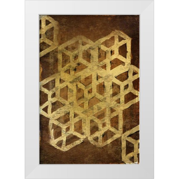 Allen, Kimberly 11x14 White Modern Wood Framed Museum Art Print Titled - Geo Gold 1